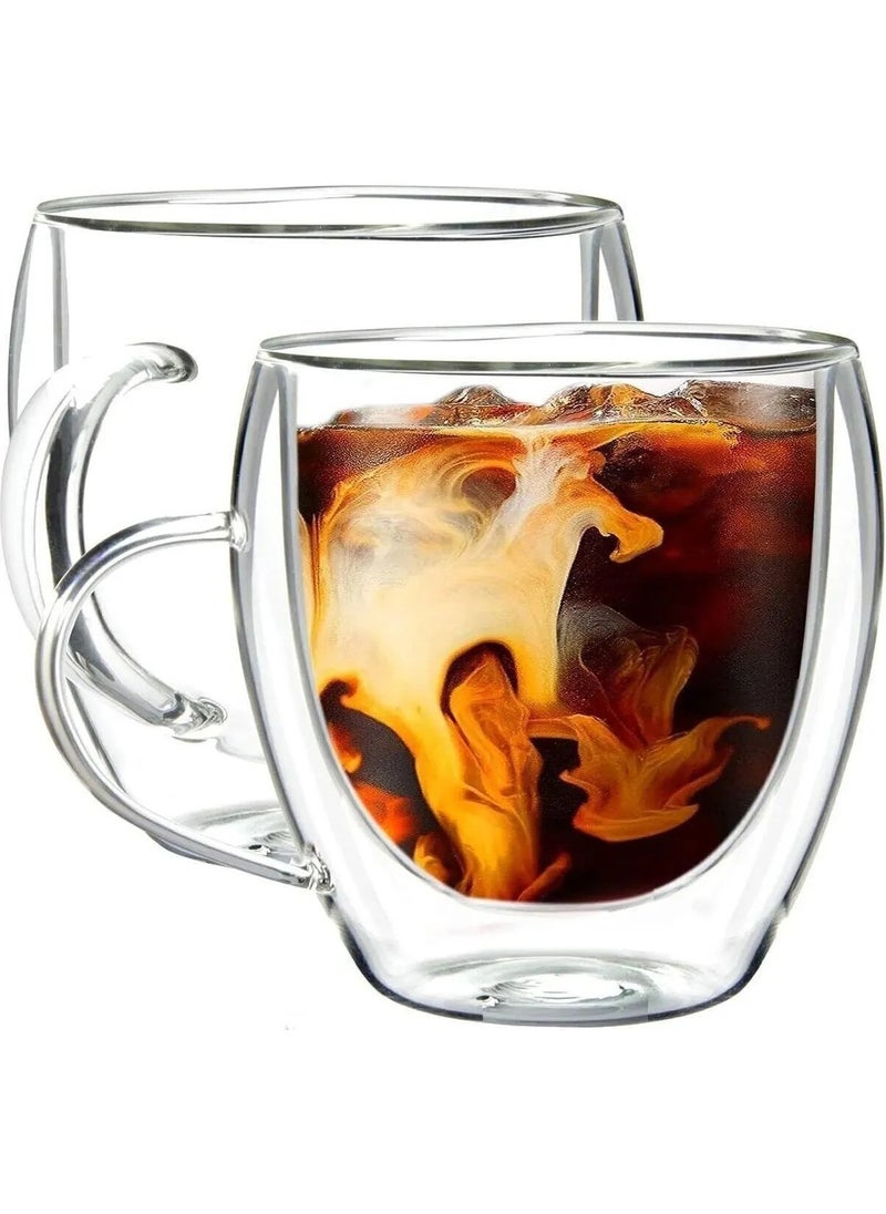 Octopus Bazaar Coffee Mug Set of 2 Double Walled Handmade Cups and Mugs  - Image 3