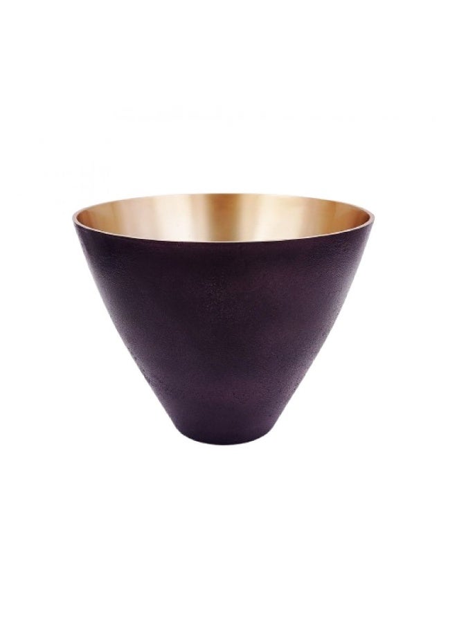 Avalon Pharma وعاء أفالون أنيق ودائم وعاء تقديم بتصميم أنيق للسلطات والفواكه والشوربات مثالي لتناول الطعام والترفيه والاستخدام اليومي عنصر أساسي في المطبخ 25X25X20 سم ذهبى، برونزى