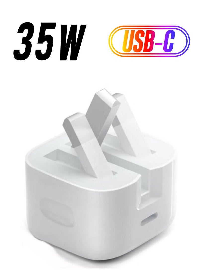 ELTRAZONE iPhone 16 & iPhone 15 Pro Max 35W USB-C Charger | Fast Charging Adapter for iPhone 16, iPhone 15 Pro Max, iPhone 15 Pro/Plus, Samsung S24, and All USB-C Devices (Without Cable) - Image 1