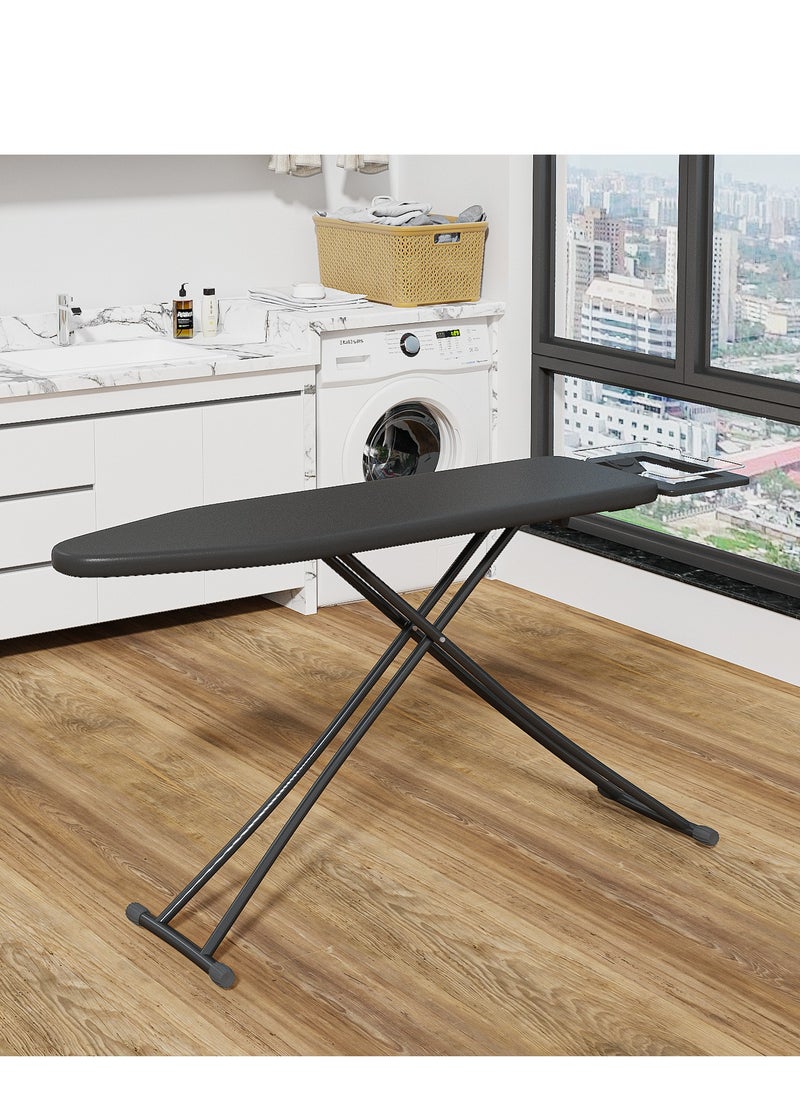 Ironing Board with a Black Heat-Resistant Cover Size 130x46 cm