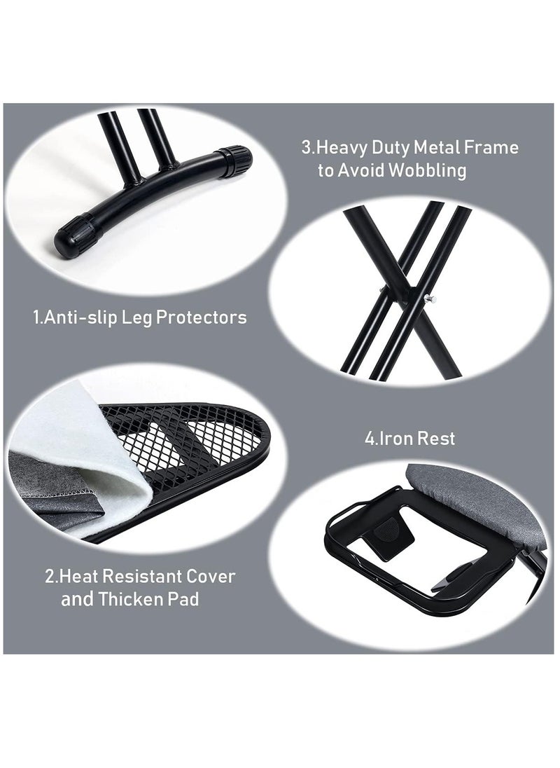 Ironing Board with a Black Heat-Resistant Cover Size 130x46 cm