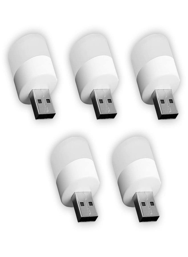 SWAURSAHA Premium USB LED Night Light for Indoor and Outdoor Use, 1W Mini Small LED Warm White Bulb (Pack of 6) - Image 1