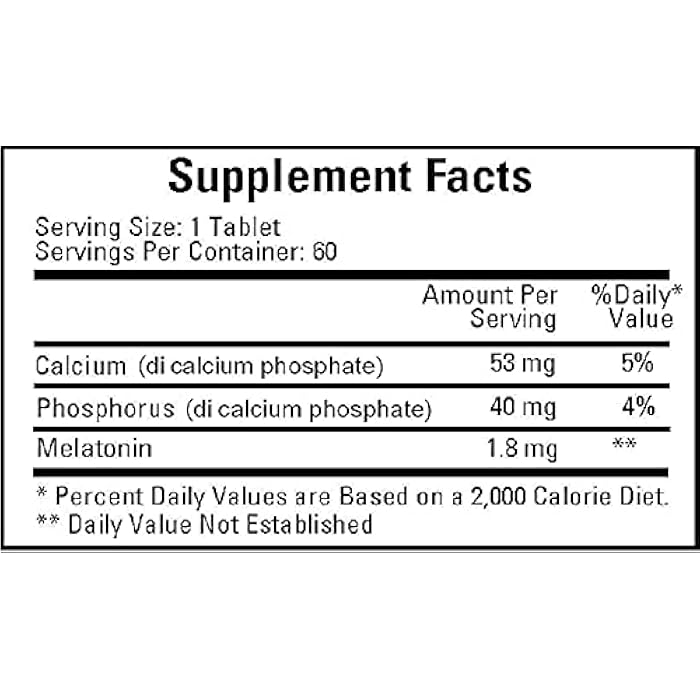 Ecological Formulas Cardiovascular Research - Multiphasic Melatonin-SR 1.8 mg 60 tabs - Image 2