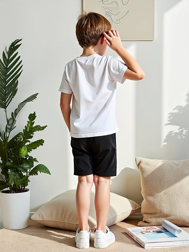Take Two Take Two 2pcs Boys Graphic Print Short Sleeve T-Shirt And Shorts  - Image 2