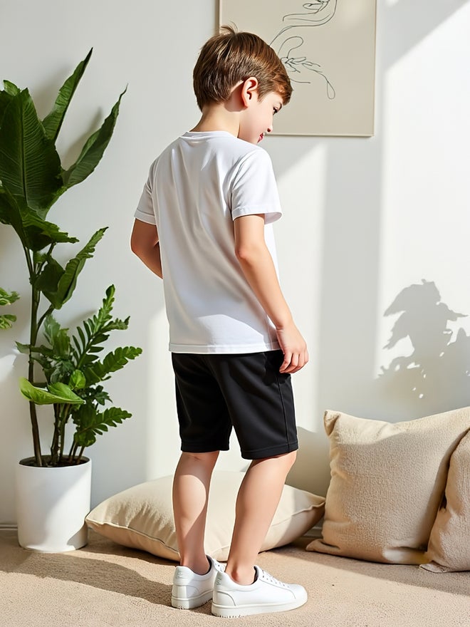 Take Two Take Two 2pcs Boys Graphic Print Short Sleeve T-Shirt And Shorts  - Image 4