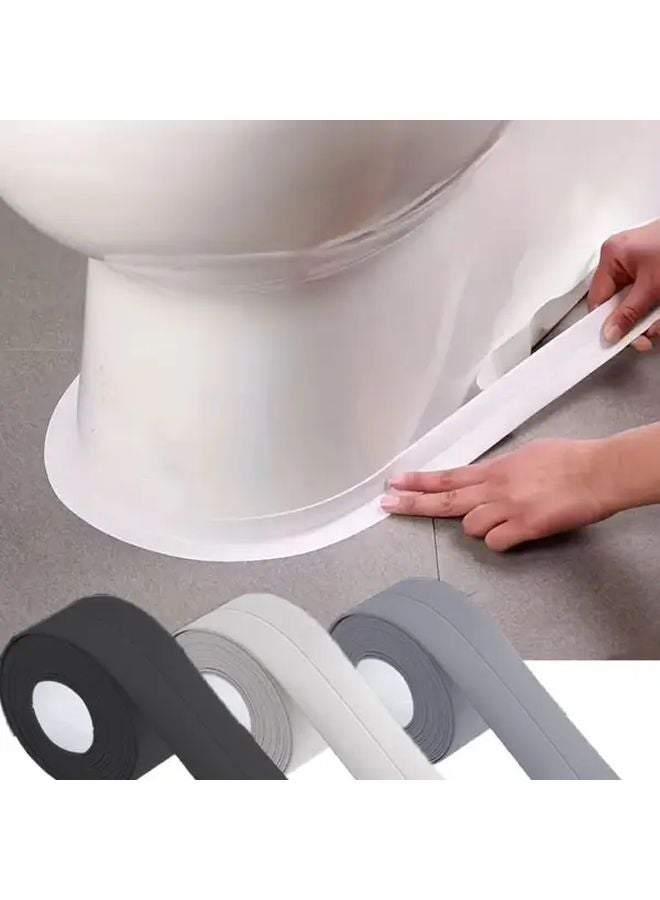 Black PVC Self Adhesive Waterproof Sealing Tape 2 2cm x 320cm For Bathroom Kitchen - Image 3