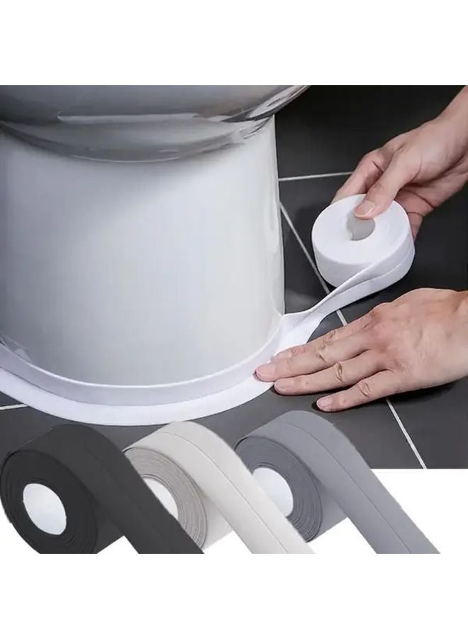 Black PVC Self Adhesive Waterproof Sealing Tape 2 2cm x 320cm For Bathroom Kitchen - Image 5