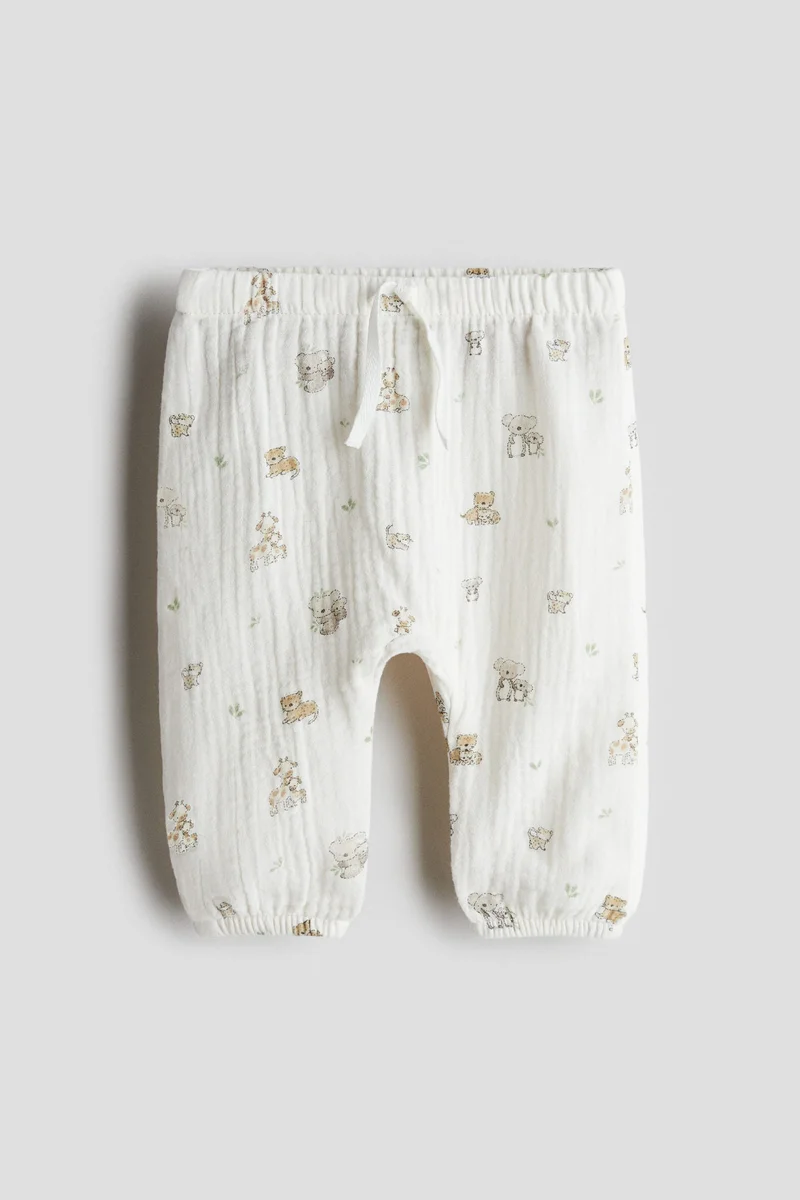 H&M Cotton muslin trousers