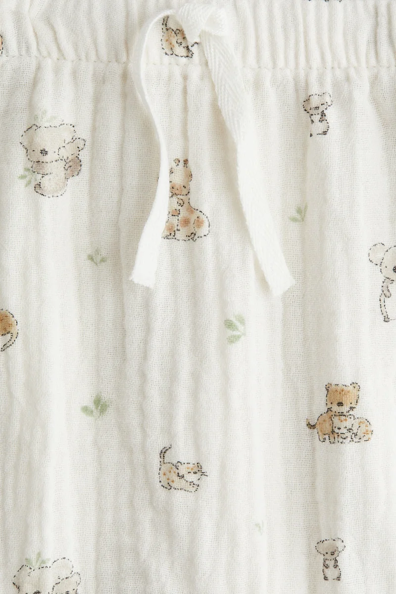 H&M Cotton muslin trousers