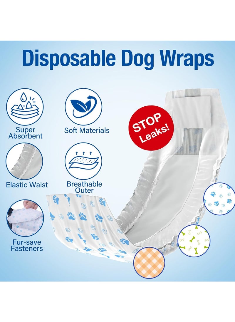 Pet Soft - Disposable Male Dog Wraps 12 Pieces Pack - Image 1