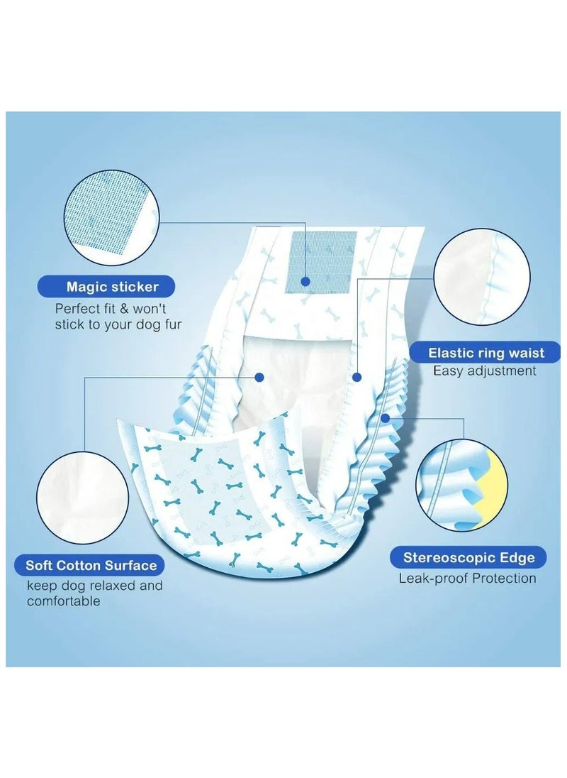 Pet Soft - Disposable Male Dog Wraps 12 Pieces Pack - Image 1