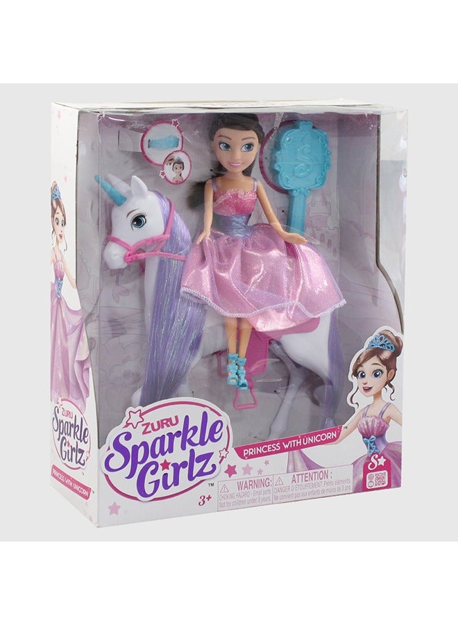 Zuru Sparkle Girlz Princess Doll with Unicorn Horse Playset