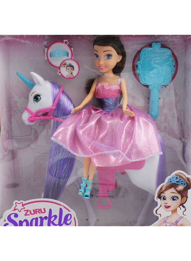 Zuru Sparkle Girlz Princess Doll with Unicorn Horse Playset