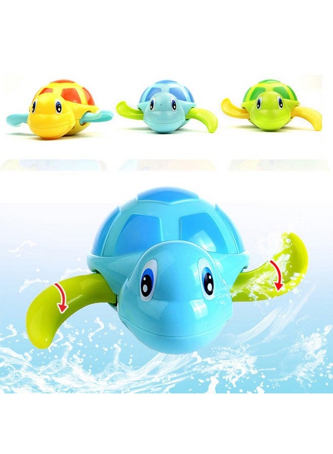 WedFeir 3pcs Bath Swimming Turtle Toy for Baby Toddler, Wind Up Chain Bathing Water Toy, Swimming Bathtub Pool Cute Swimming Turtle Toys for Boys Girls. - Image 2