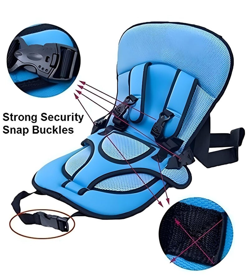 Ecurfu Baby Safety Mat Toddler Chairs Thicken Cover Children Portable Sitting Cushion Kids Booster Protection Mat | Baby Car Cushion Seat with Safety Belt - Image 2