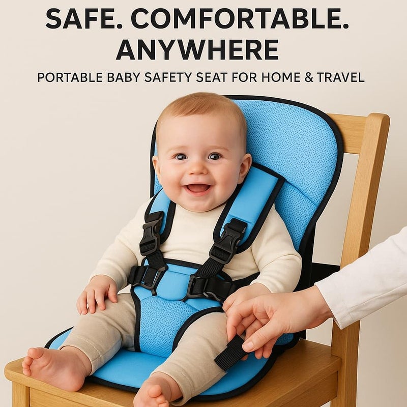 Ecurfu Baby Safety Mat Toddler Chairs Thicken Cover Children Portable Sitting Cushion Kids Booster Protection Mat | Baby Car Cushion Seat with Safety Belt - Image 5