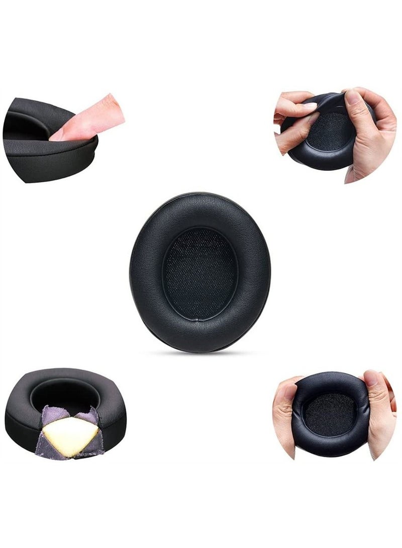 SYOSI Earpads Cushions Replacement for Beats Solo 2 and Solo 3 Wireless On-Ear Headphones, Ear Pads with Soft Protein Leather, Noise Isolation Memory Foam, Added Thickness (Black) - Image 5