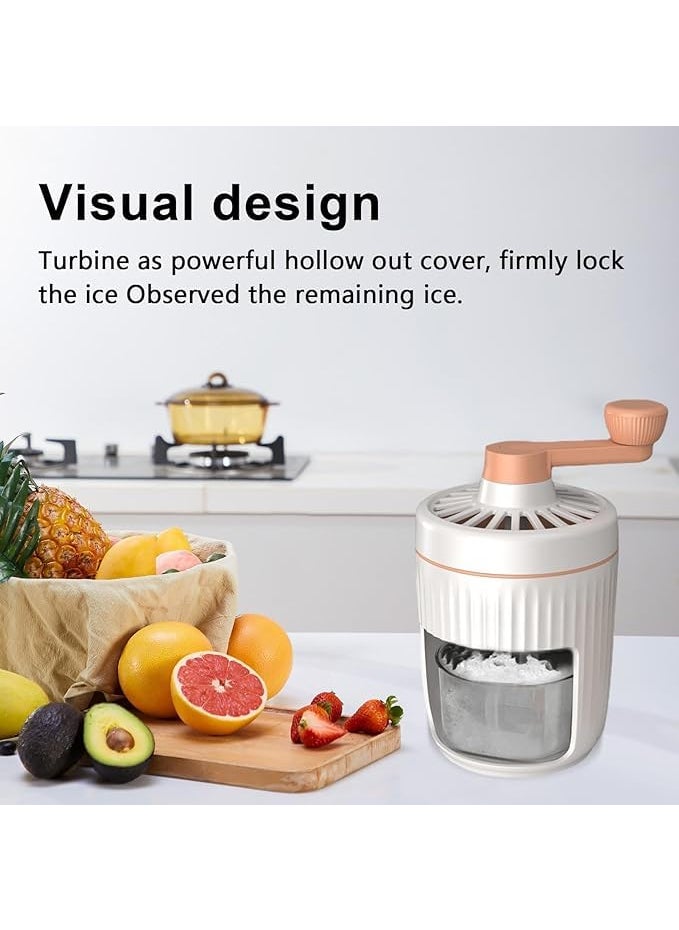 ONTRIP - FRUITZY Shaved Ice Machine Manual Ice Machine Detachable Ice Crusher Shaver for Home Offices Portable Manual Ice Crusher with Detachable Parts for Smoothy Drink - Image 1