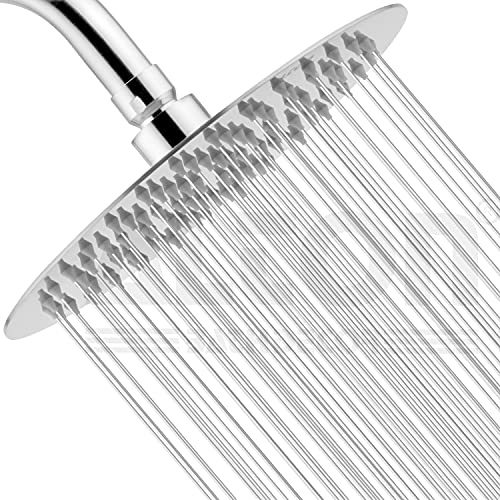 ALTON SS-304 Grade Stainless Steel Metal Silicone Polished Finish Overhead Shower (Silver, 6 inch) - Image 1