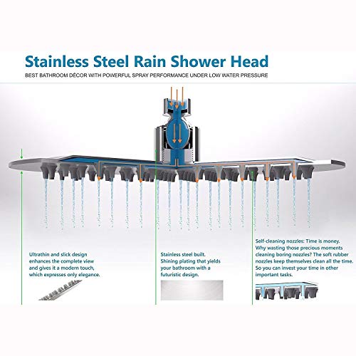 ALTON SS-304 Grade Stainless Steel Metal Silicone Polished Finish Overhead Shower (Silver, 6 inch) - Image 3
