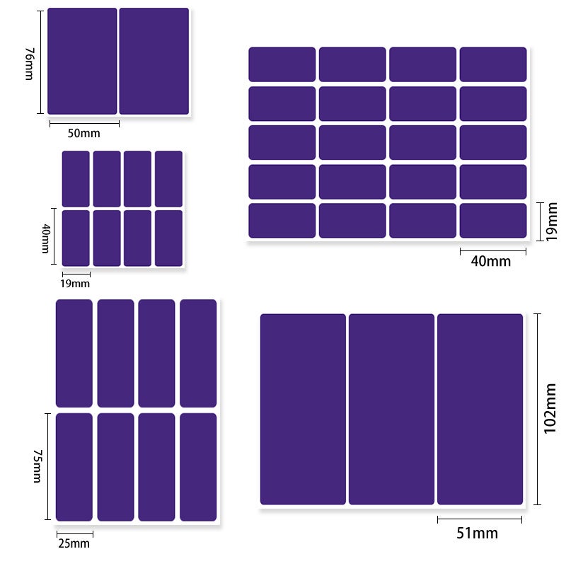 Color Rectangular Label Color Sticker Code File Classification Mark Hand Account Sticker Sticker Sticker Square Sticker - Image 1