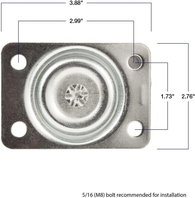 SoftTouch Titan 2 12 HeavyDuty Solid Rubber Swivel Plate Caster Wheel 175lb Capacity Black - Image 3