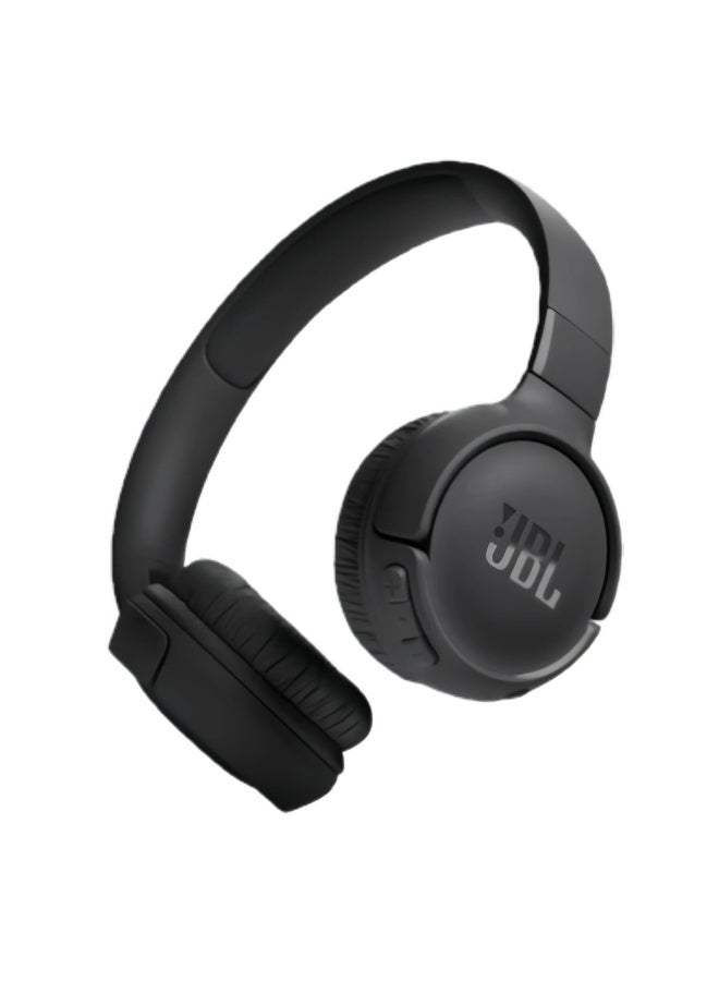 JBL Tune 520BT - Wireless On-Ear Headphones, Up to 57H Battery Life and Speed Charge, Lightweight, Comfortable and Foldable Design, Hands-Free Calls with Voice Aware (Black) - Image 1