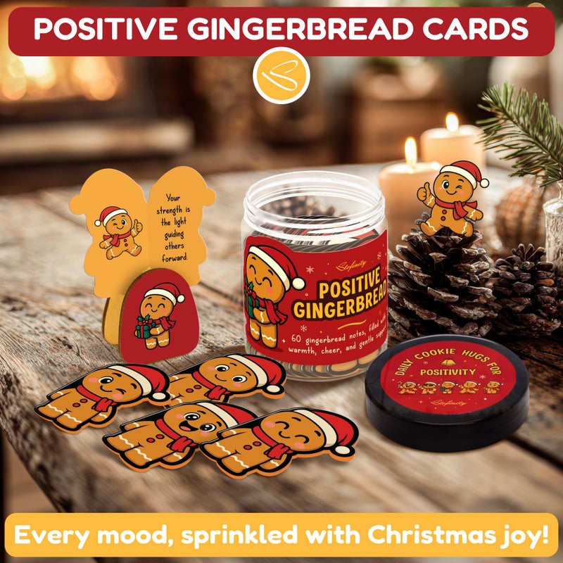 Stofinity Emotional Support Gingerbread Gifts For Women - Positive Affirmation Cards  Fun Christmas Gifts For Teens  Family  Coworkers  Friends  Christmas Stocking Stuffer For Teen Girls Trendy Stuff - Image 3