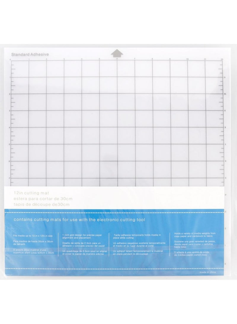 12x12 Inch Engraving Machine Cutting Pads – Compatible with Silhouette Cameo (3-Pack, Transparent) - Image 2