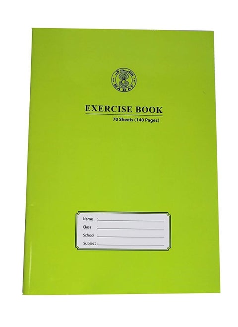 Exercise Book Single Line with Left Margin - 70 Sheets, A4 Size (140 Pages) 4 PC