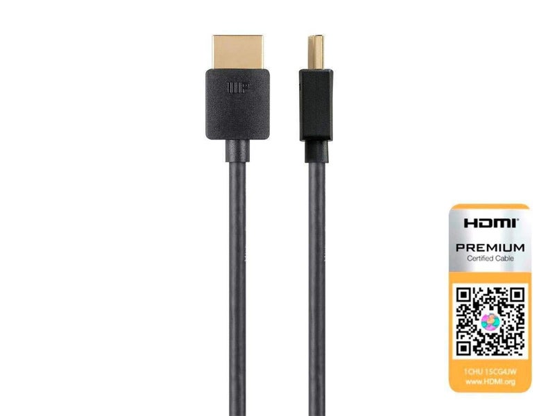 Monoprice High Speed HDMI Cable 5 Feet Black Certified Premium 4K60Hz HDR 18Gbps 36AWG YUV 444 Ultra Slim Series - Image 2
