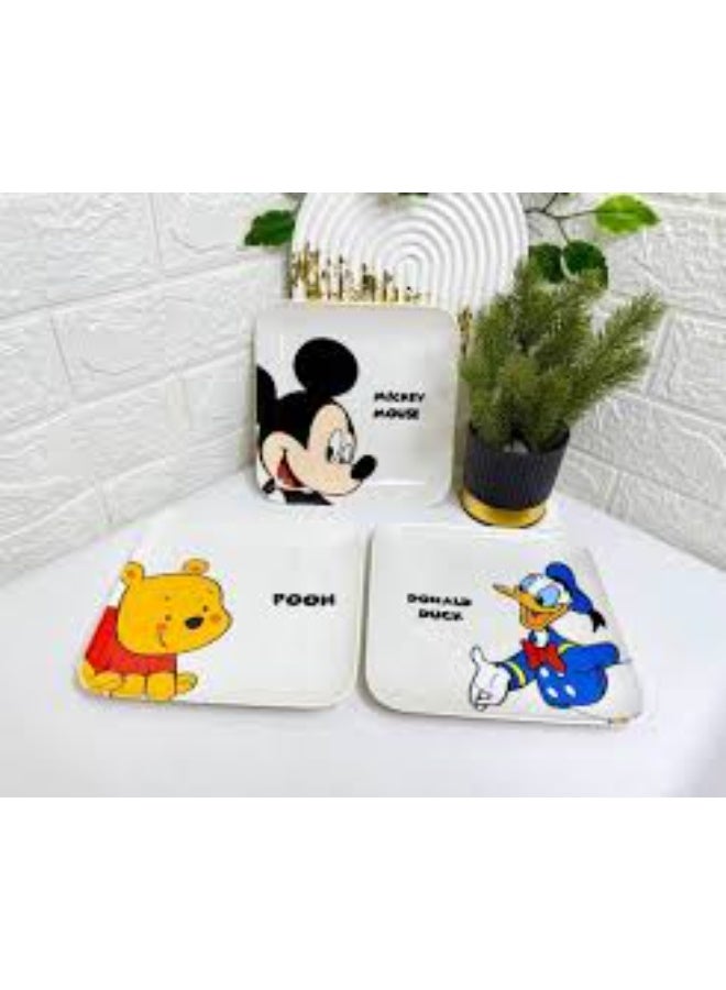 This rectangular plastic plate is made from durable and lightweight plastic and decorated with fun Disney cartoon designs, making mealtime more enjoyable for kids. - Image 2