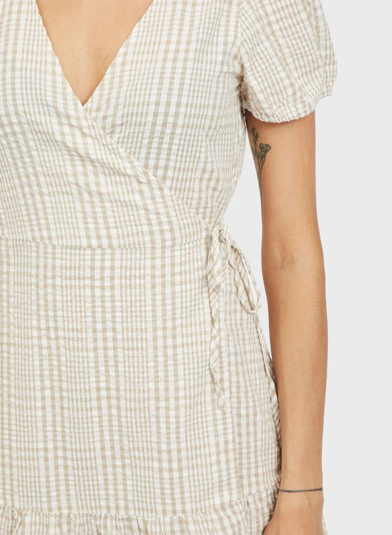 Vila Side Tie Wrap Dress