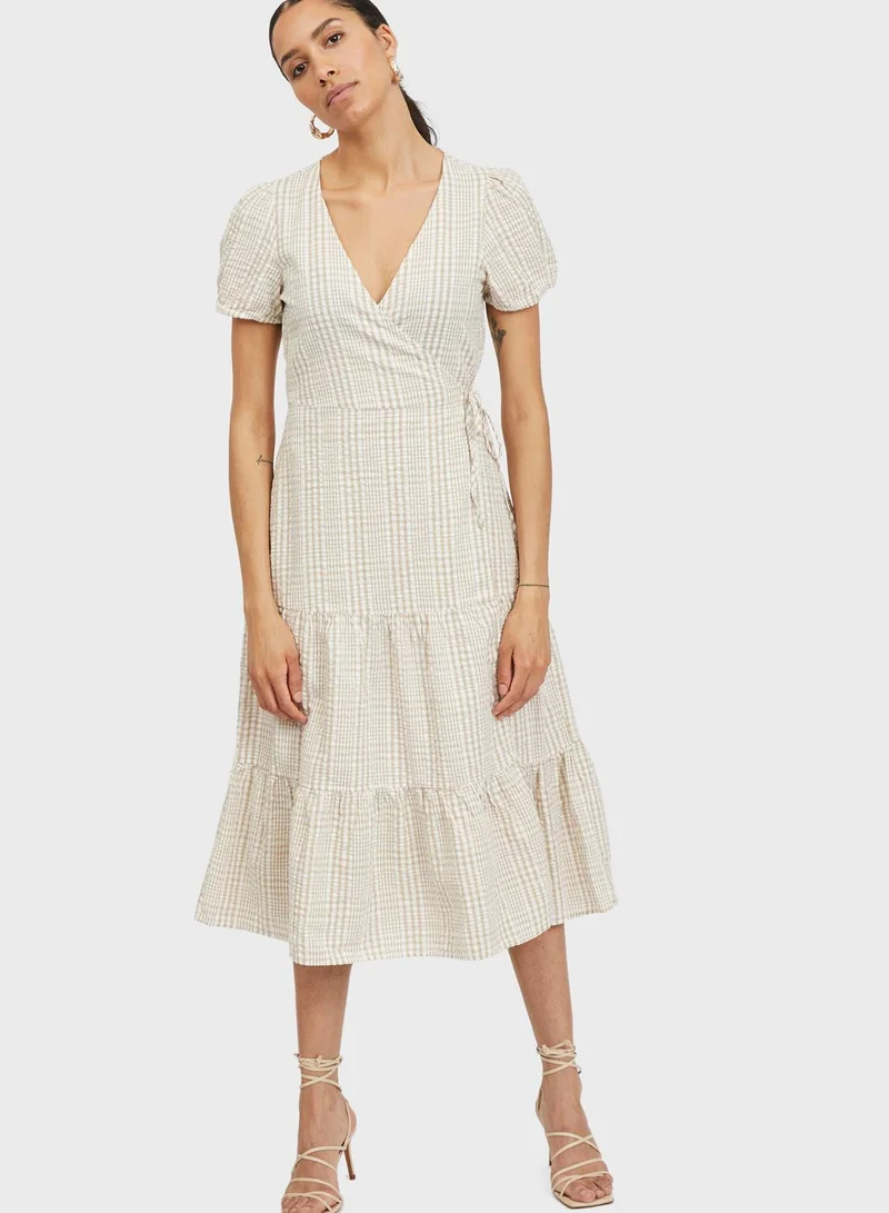 Vila Side Tie Wrap Dress