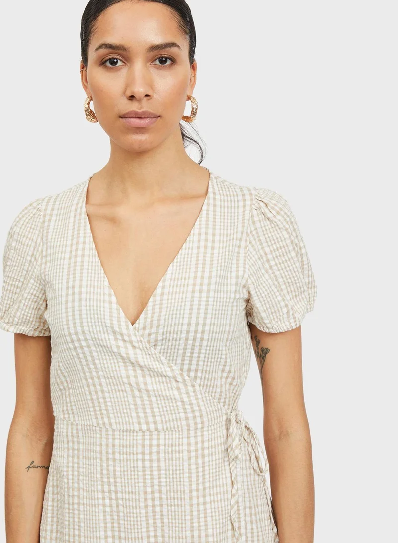 Vila Side Tie Wrap Dress