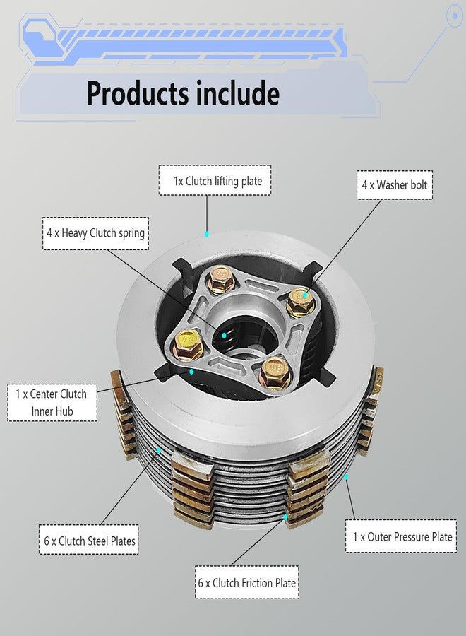 BIGLKNM طقم قابض BIGLKNM لهوندا ريبل 250 CMX250/C/X، طقم أقراص قابض كامل مع نوابض شديدة التحمل لدراجات نايت هوك 250 CB250 موديلات 1985-2016 و1991-2008 - Image 5