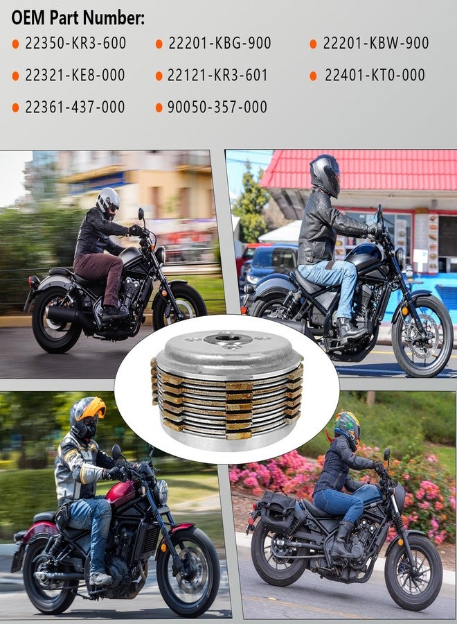 BIGLKNM طقم قابض BIGLKNM لهوندا ريبل 250 CMX250/C/X، طقم أقراص قابض كامل مع نوابض شديدة التحمل لدراجات نايت هوك 250 CB250 موديلات 1985-2016 و1991-2008 - Image 3