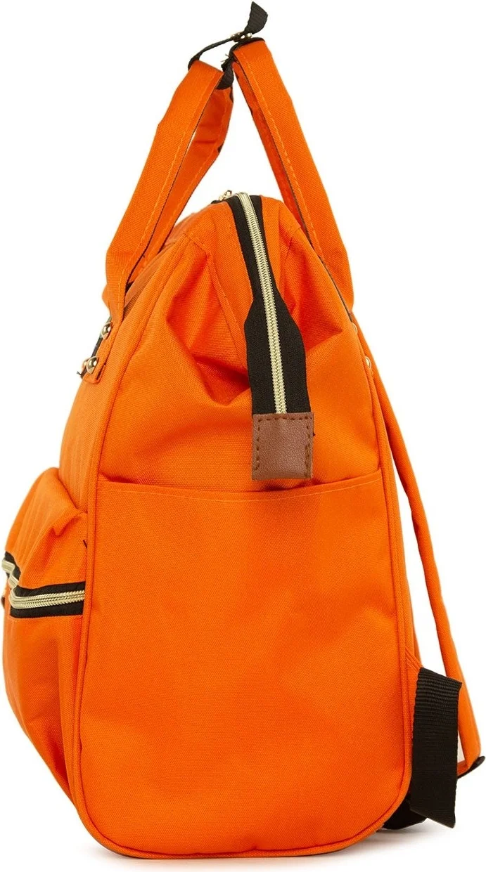 Bagmori Orange Metal Brim Backpack