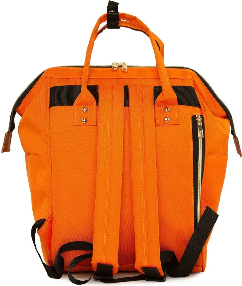 Bagmori Orange Metal Brim Backpack