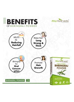 ATTAR AYURVEDA ATTAR AYURVEDA Natural Bhringraj Powder for Hair Growth (100g)  - Image 4