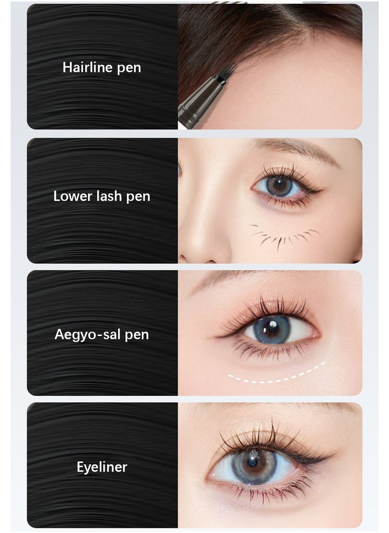 ROZO - Eyebrow Pencil Liquid, Precise Four Pronged Eyebrow Pencil, Micro-Fork Tip Applicator, Long Lasting Waterproof Eye Brow Pencil for Women, Natural Looking Brows Makeup S01# - Image 1