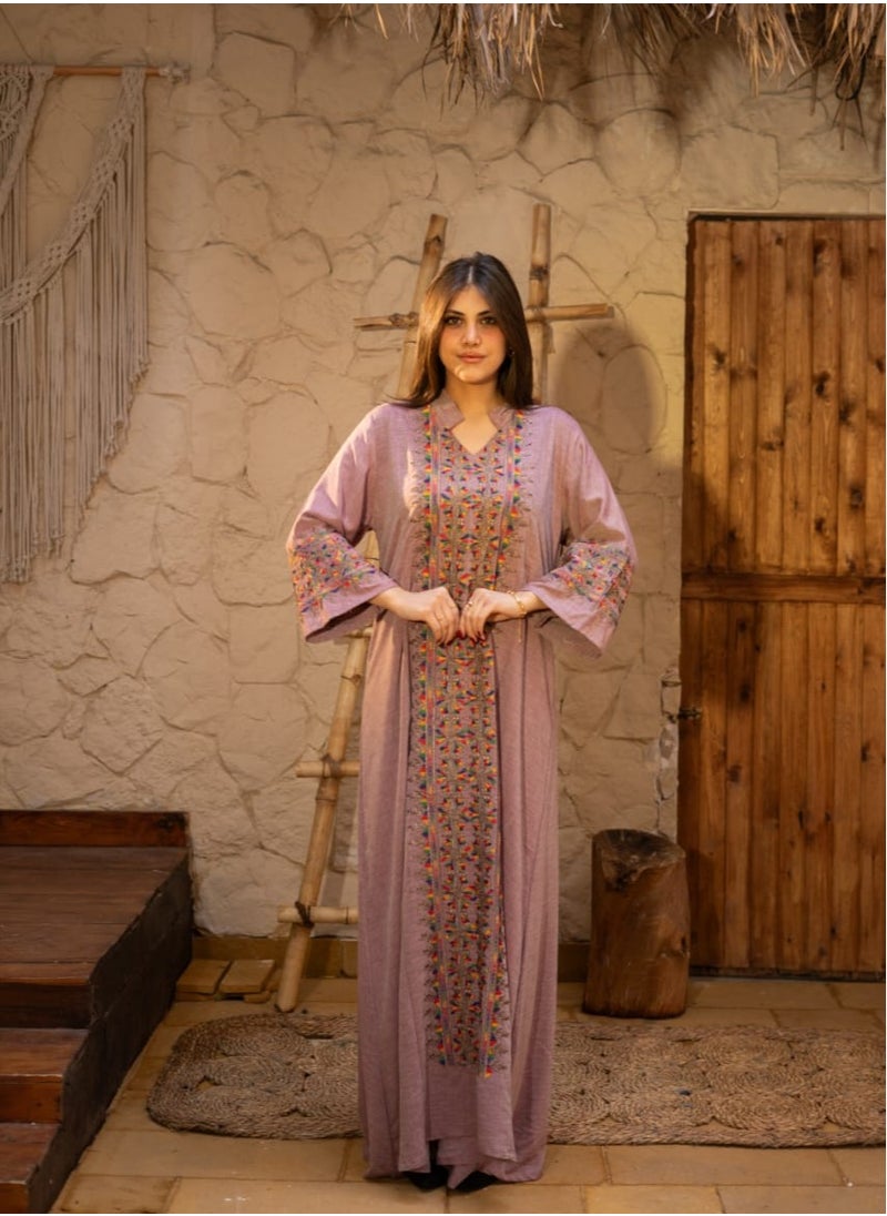 Elegantly embroidered linen jalabiya A456 - pzsku/ZAC77BA242D7AAD0595AAZ/45/1741811740/7573da91-a10b-497b-88a0-78d7cf94f5e1