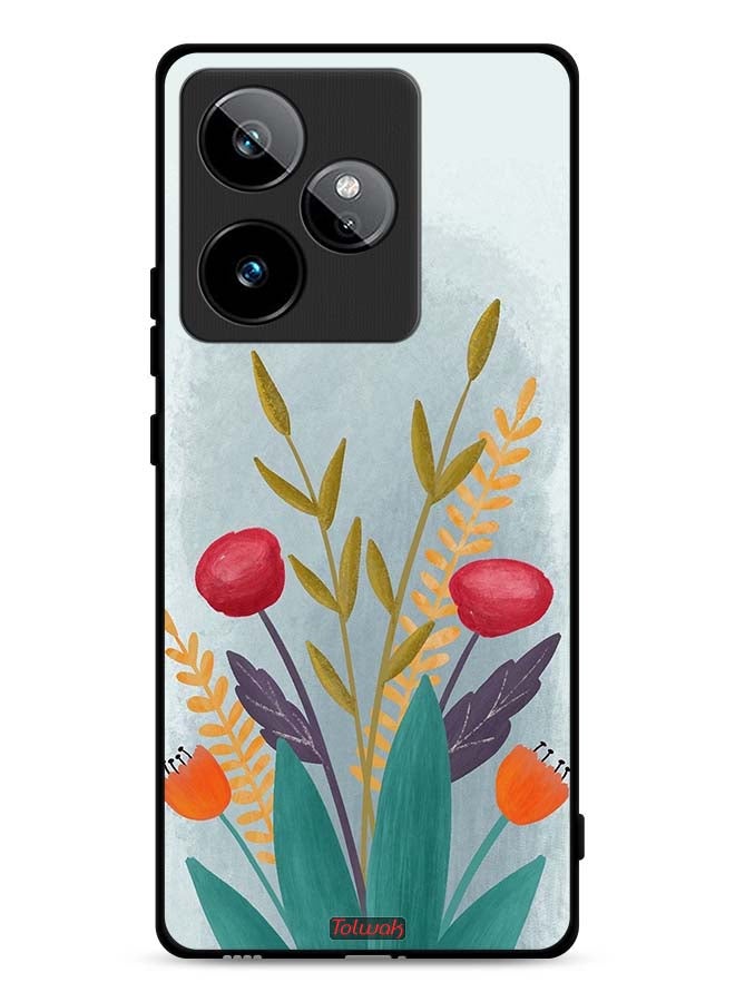 Tolwak Realme GT 7 5G Protective Case Cover Plants Drawing Art