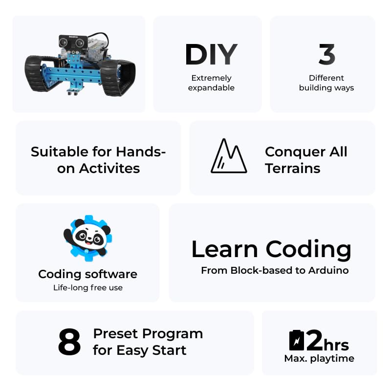 Makeblock mBot Ranger 3 in 1 Robotics for Kids Age 8-12, Coding Robot for Arduino Scratch Learning with Coding Box, 16 Coding Projects STEM Science Kit, Robot Toys Gift for Kids Ages 10+ - Image 2