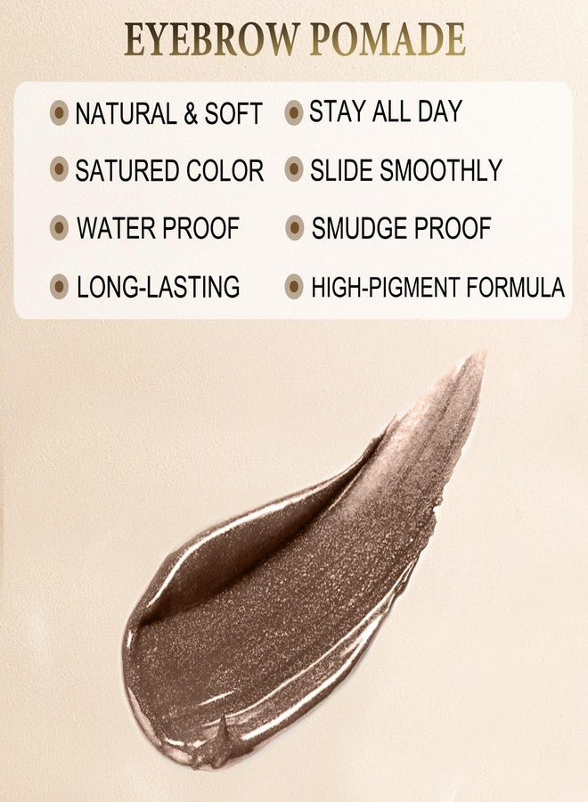 LAVONE Eyebrow Pen Makeup Kit With 4 Tip Waterproof Microblading Pencil, Eyeliner, Pomade and Dual-ended Brush - Natural Looking Brow Kit for Brunette - Image 5