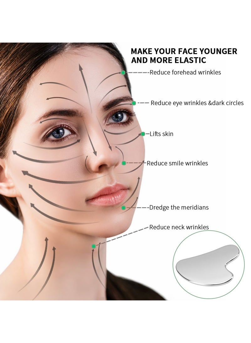 Loucky Ice Roller for Face and Gua Sha Set, Ice Face Roller Mold for Skin Care, Silicone Facial Roller for Eyes, Facial Ice Roller and Gua Sha Facial tools, Remove Puffiness, Lift Skin, Remove Fine Lines - Image 2