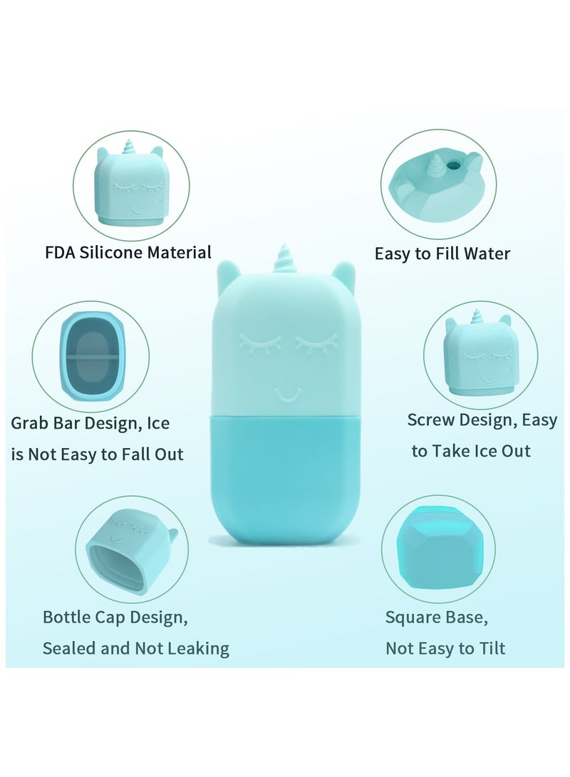 Loucky Ice Roller for Face and Gua Sha Set, Ice Face Roller Mold for Skin Care, Silicone Facial Roller for Eyes, Facial Ice Roller and Gua Sha Facial tools, Remove Puffiness, Lift Skin, Remove Fine Lines - Image 3