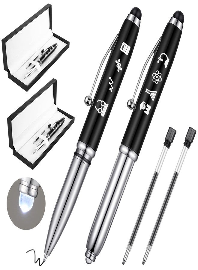 Chinco 2 Pcs Lab Week 2026 Science Teacher Appreciation Gifts Engraved Pen Chemistry Symbols Printed Touchscreen Ballpoint Pens, Ideal Gift for Scientist Chemistry Teacher Science Student Lab Worker - Image 1