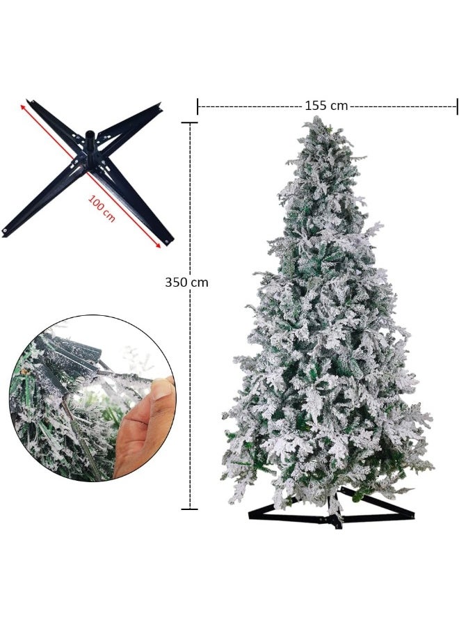 Decor Artificial Christmas Tree, Snow-Flocked Christmas Tree with Sturdy Metal Stand, Flocked Christmas Tree with Lush Greenery, Xmas Holiday Tree for Home, Office, Event, Easy Assembly (350 Cm) - pzsku/ZAC7802BA39352C701AA9Z/45/_/1727279710/38a10116-4bea-4246-b9d6-c030793c320b