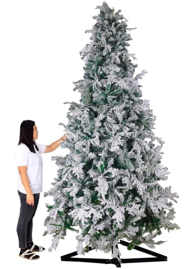 Decor Artificial Christmas Tree, Snow-Flocked Christmas Tree with Sturdy Metal Stand, Flocked Christmas Tree with Lush Greenery, Xmas Holiday Tree for Home, Office, Event, Easy Assembly (350 Cm) - pzsku/ZAC7802BA39352C701AA9Z/45/_/1727279713/6e8a96d9-86a7-4221-a20c-96837a3ef1af